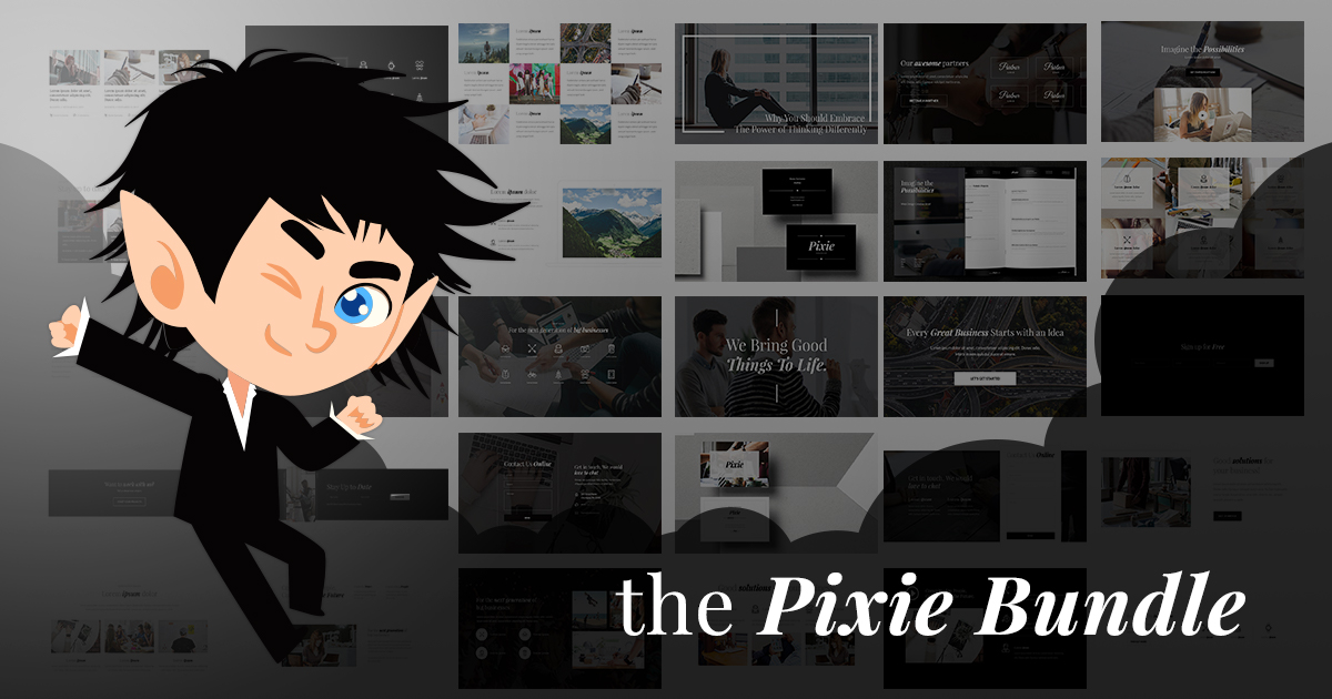 Pixie Bundle #1 Pre-made Divi Modules, Divi Page Layout Packs + Bonus