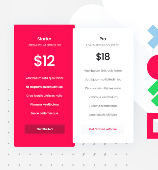 Divi Pricing Table Module Day 1 12 Days Xmas Freebies