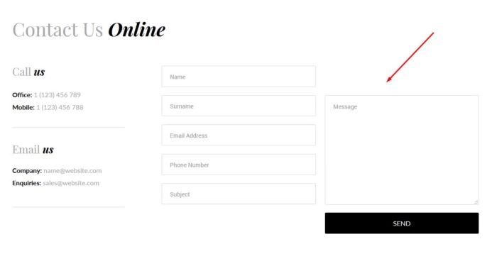 changing contact form in contact form module oshin theme