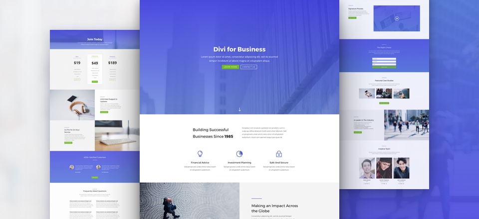 Divi Theme Business Layout Pack