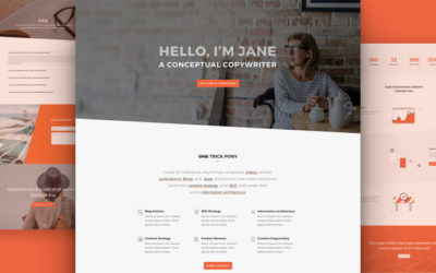 Download a Free & Appealing Copywriter Layout Pack for Divi