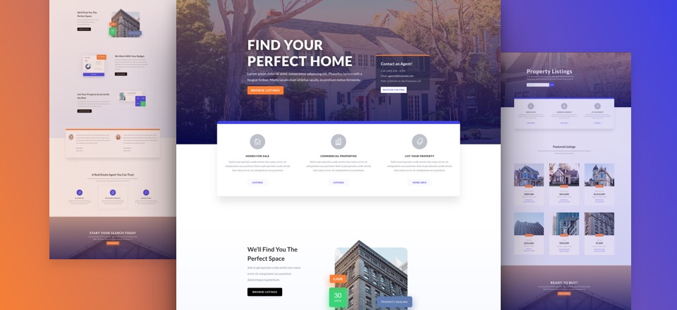 Divi Theme Real Estate Layout Pack