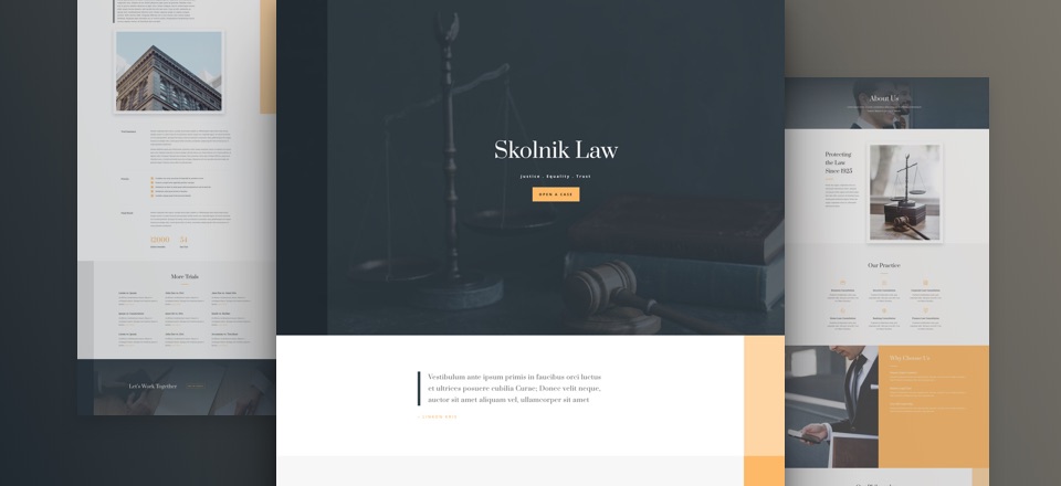 Free Divi Layout pack for Law Firm