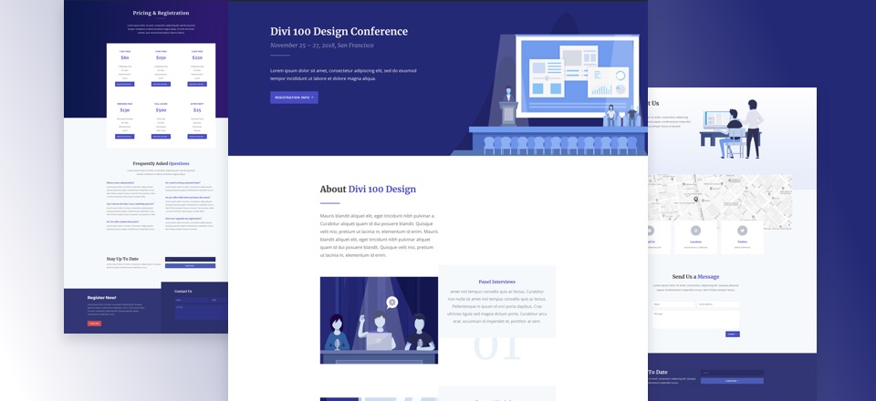 Free Divi Layout for Conference websites