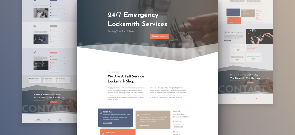 Locksmith Free Divi layout