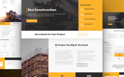 Construction Company Free Divi Layout Pack