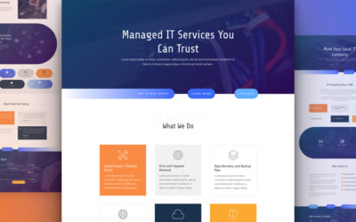 IT Services Free Divi Layout Pack