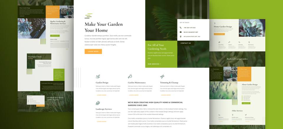Gardener Free Divi layout