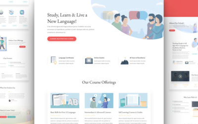 Language School Free Divi Layout Pack