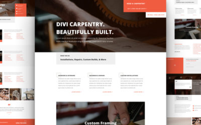 Carpenter Free Divi Layout Pack