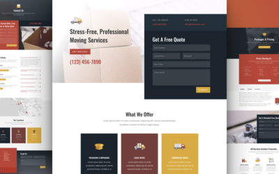 Moving Company Free Divi Layout Pack