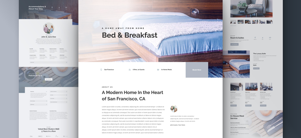 Bed and Breakfast Free Divi layout pack