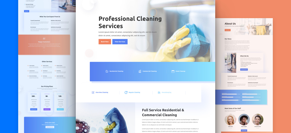 Cleaning Company Free Divi Layout pack