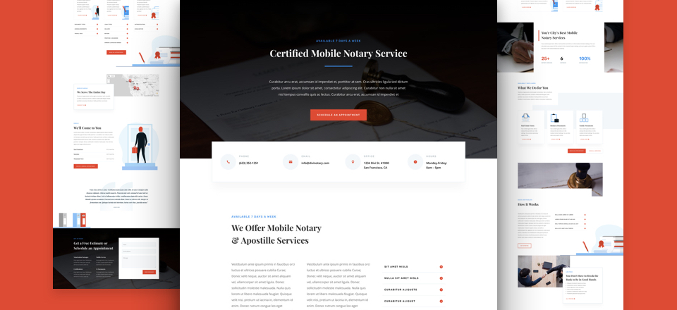 Notary Public Free Divi Layout