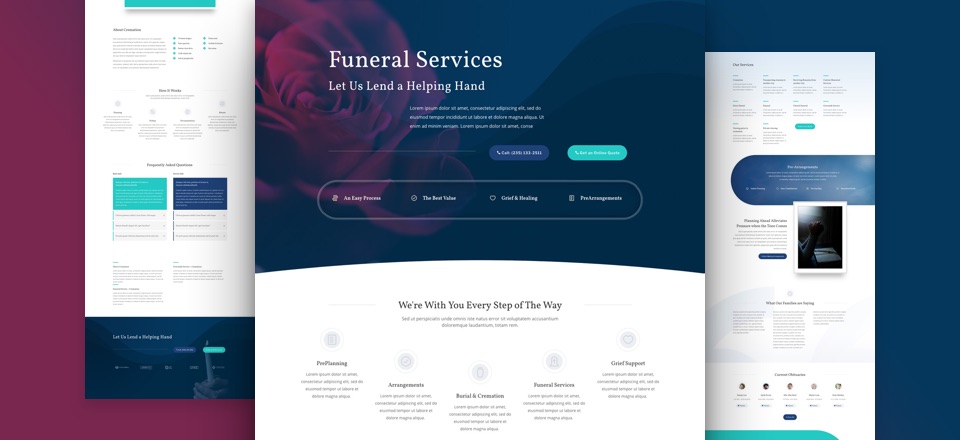 Funeral Home Free Divi Layout pack