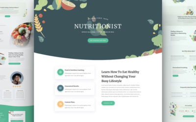 Nutritionist Free Divi Layout Pack