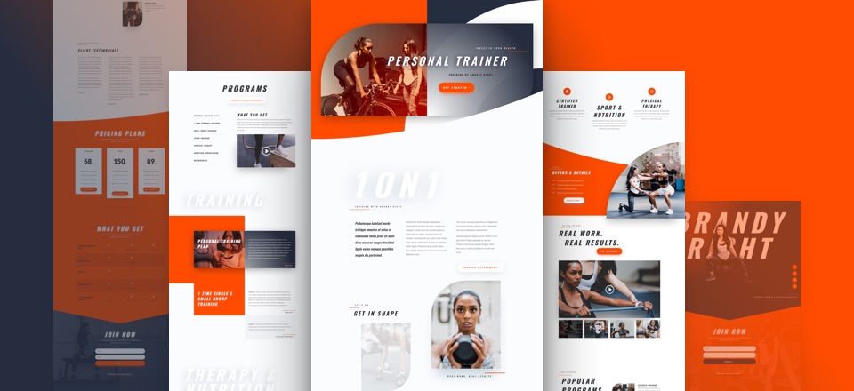 Personal Trainer Free Divi layout pack