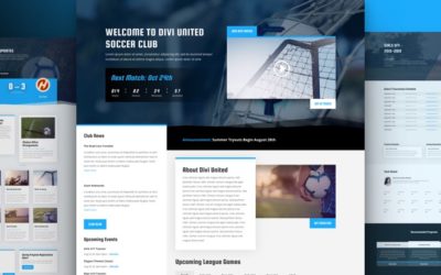 Soccer Club Free Divi Layout Pack