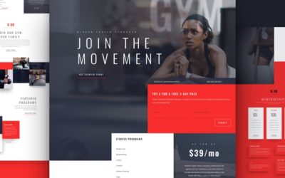 Fitness Gym Free Divi Layout Pack