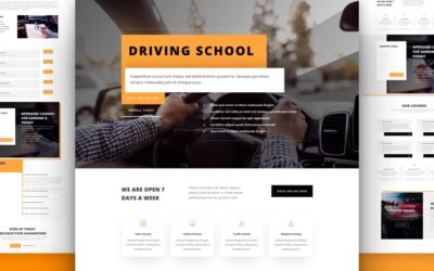 Driving School Free Divi Layout Pack