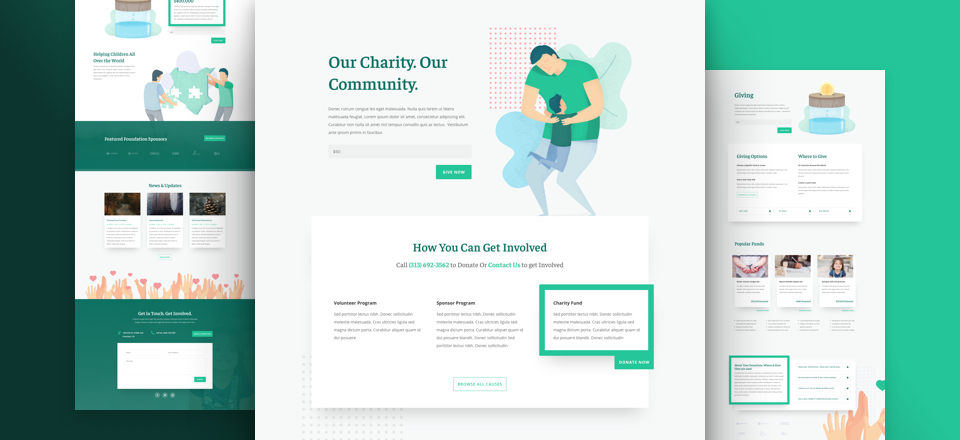 Charity Free Divi layout pack