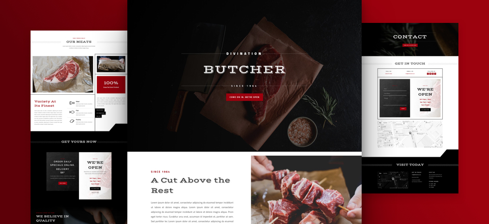 Butcher Free Divi Layout Pack