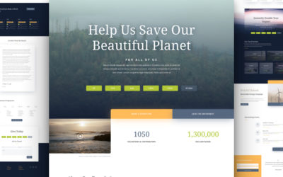 Environmental Nonprofit Free Divi Layout Pack