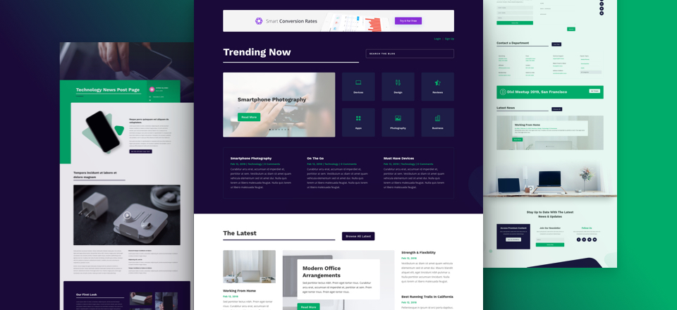 Technology News Free Divi Layout pack