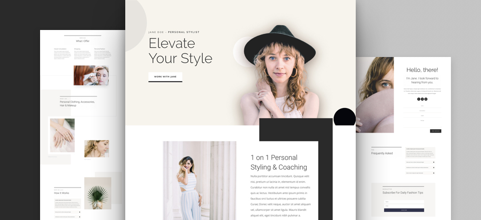 Personal Stylist Free Divi layout pack