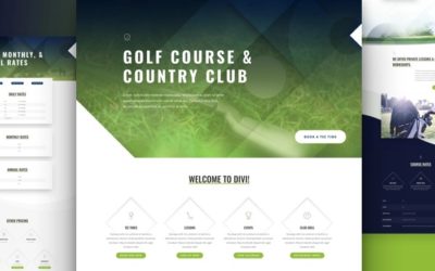 Golf Course Free Divi Layout Pack