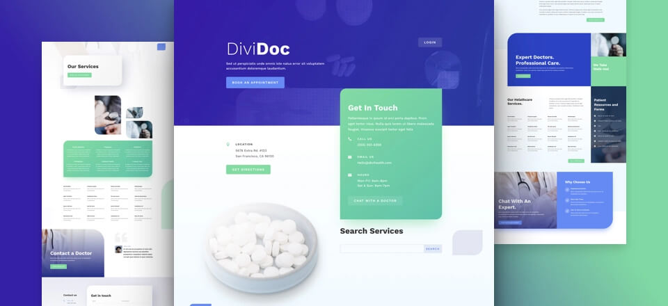 Health Clinic Free Divi layout pack