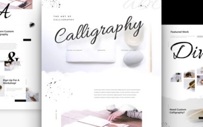 Calligrapher Free Divi Layout Pack