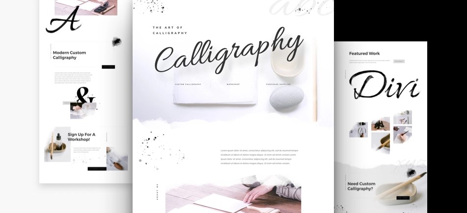 Calligrapher Free Divi Layout Pack