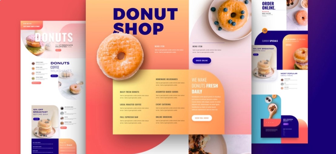 Donut Shop Free Divi Layout Pack