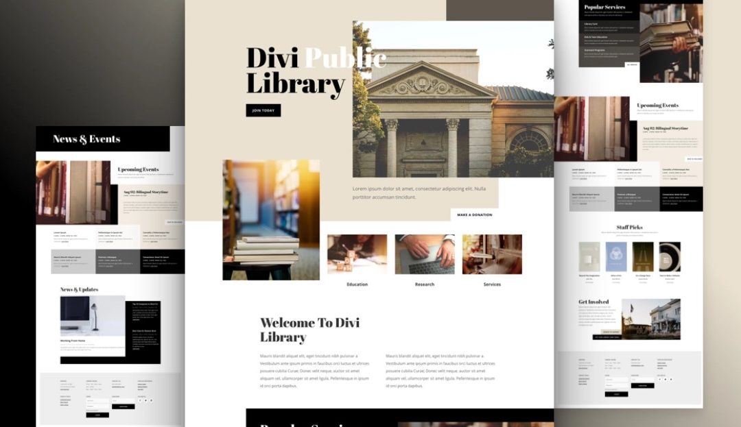 Library Free Divi Layout Pack