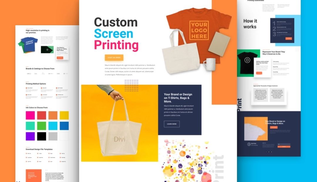 Screen Printing Free Divi Layout Pack