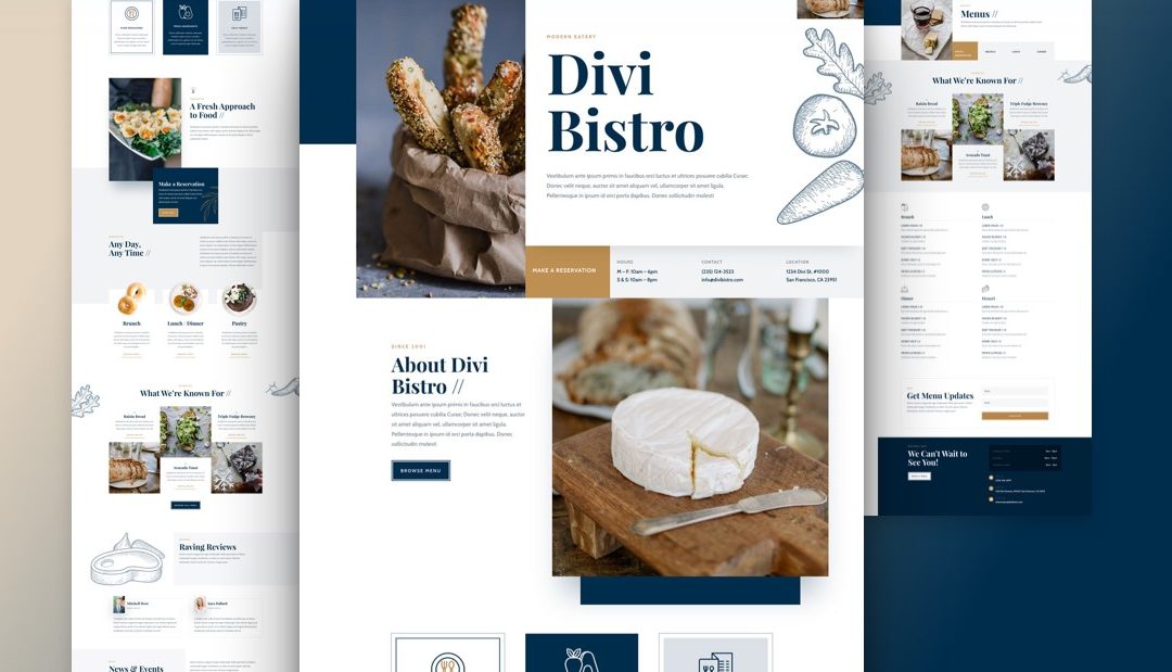 Bistro Free Divi Layout Pack