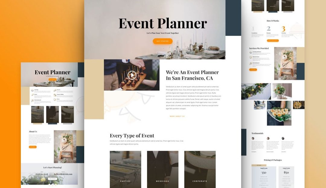Event Planner Free Divi Layout Pack
