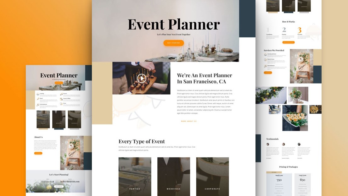 Event Planner Free Divi Layout Pack