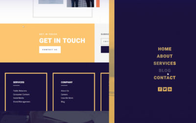 Free Divi PR Firm Layout Pack Header & Footer Templates