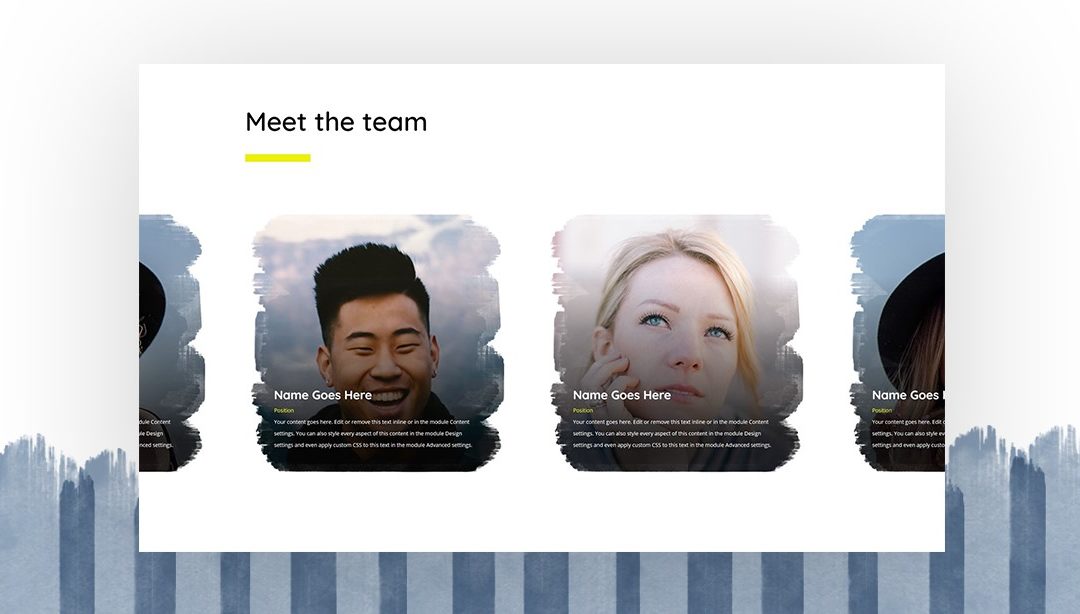 Free Divi Carousel for Team members