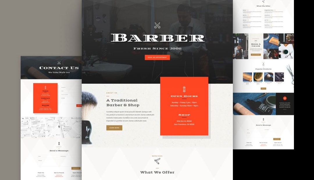 Barber Shop Divi Layout Pack