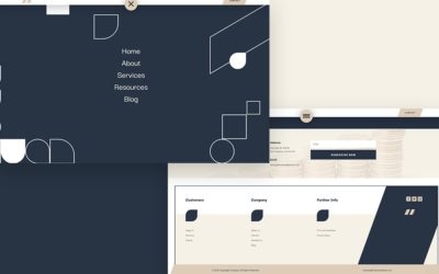 Free Divi Header & Footer templates for Financial Advisor Layout Pack