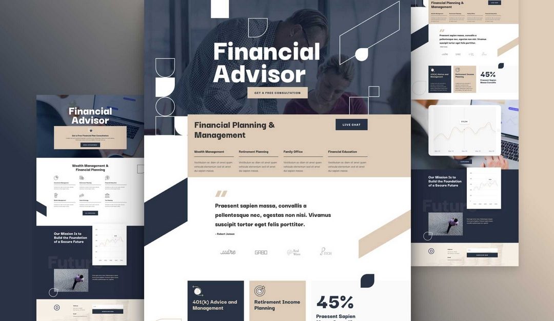 Financial Advisor Free Divi Layout Pack