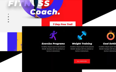 Fitness Coach Free Divi Layout Pack