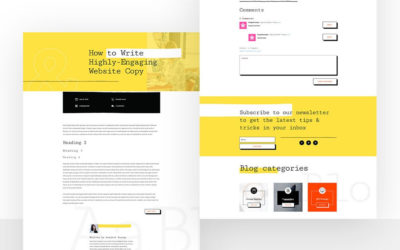 Free Divi Blog Post for Freelance Writer Layout Pack