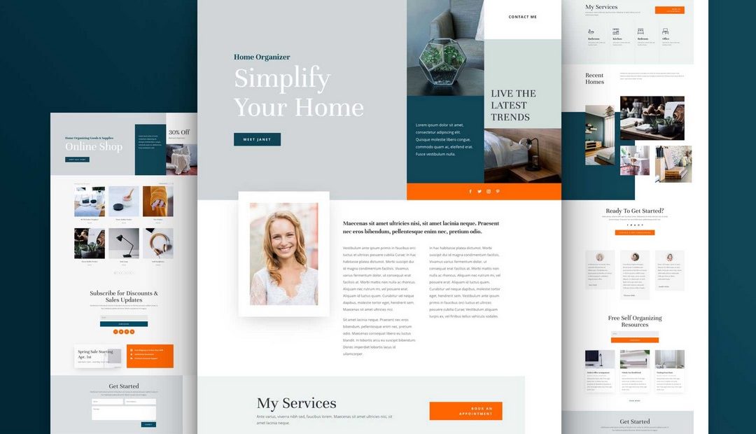 Home Organizer Free Divi Layout Pack