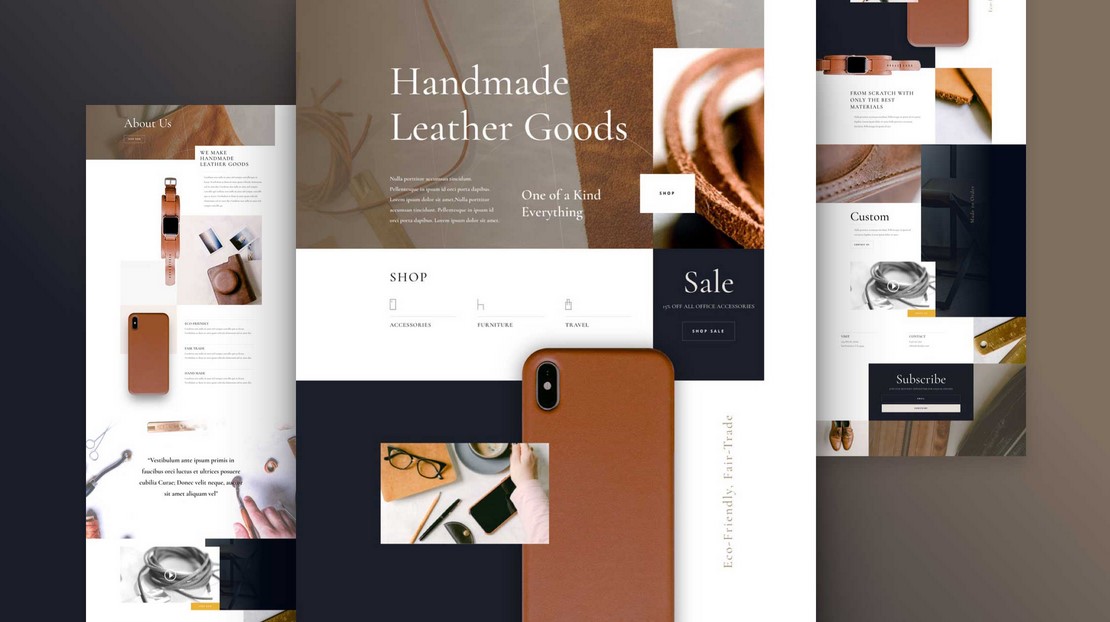 Leather Company Free Divi Layout Pack