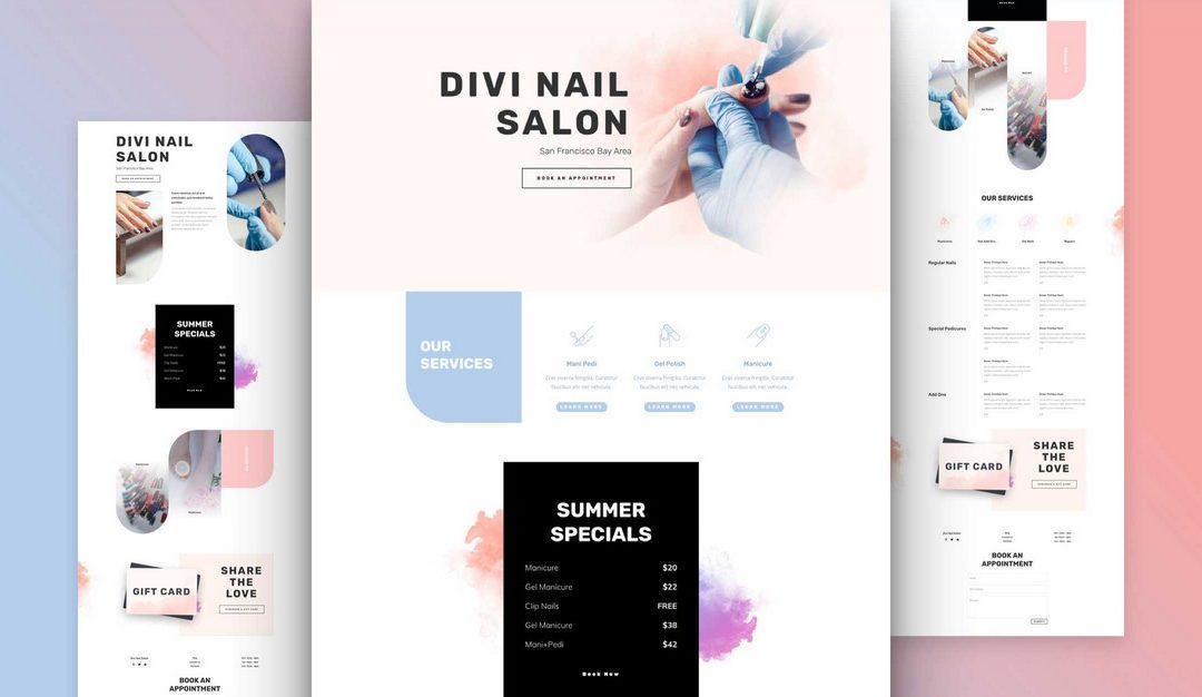 Nail Salon Free Divi Layout Pack