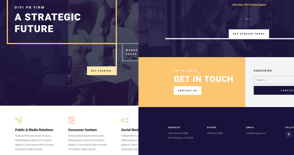 PR Firm Free Divi Layout Pack